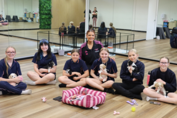 Smiles, stretches and puppy cuddles with DSG